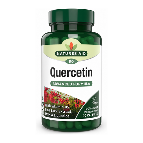 Natures Aid Quercetin Formula by Natures Aid Natural Remedies — front view showing product label and branding, studio product photo on white background