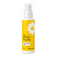 Lemon Myrtle Air Freshener 125ml by Bio-nature Lifestyle — front view showing product label and branding, studio product photo on white background