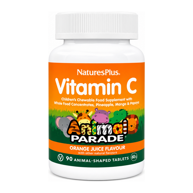 Nature's Plus Animal Parade VIT C CHEWABLE by NaturesPlus Natural Remedies — front view showing product label and branding, studio product photo on white background