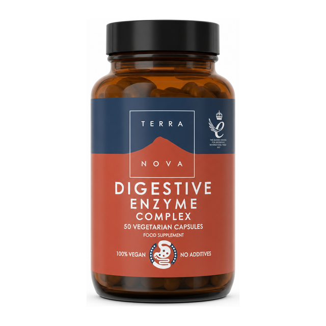 Terranova Digestive Enzyme Complex by Terranova Natural Remedies — front view showing product label and branding, studio product photo on white background