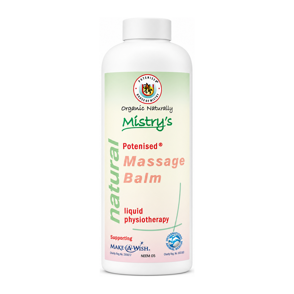 Mistry's Potenised® Massage Balm by Mistry's Natural Remedies — front view showing product label and branding, studio product photo on white background