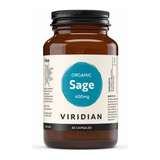 Viridian Organic Sage 400mg by Viridian Natural Remedies — front view showing product label and branding, studio product photo on white background
