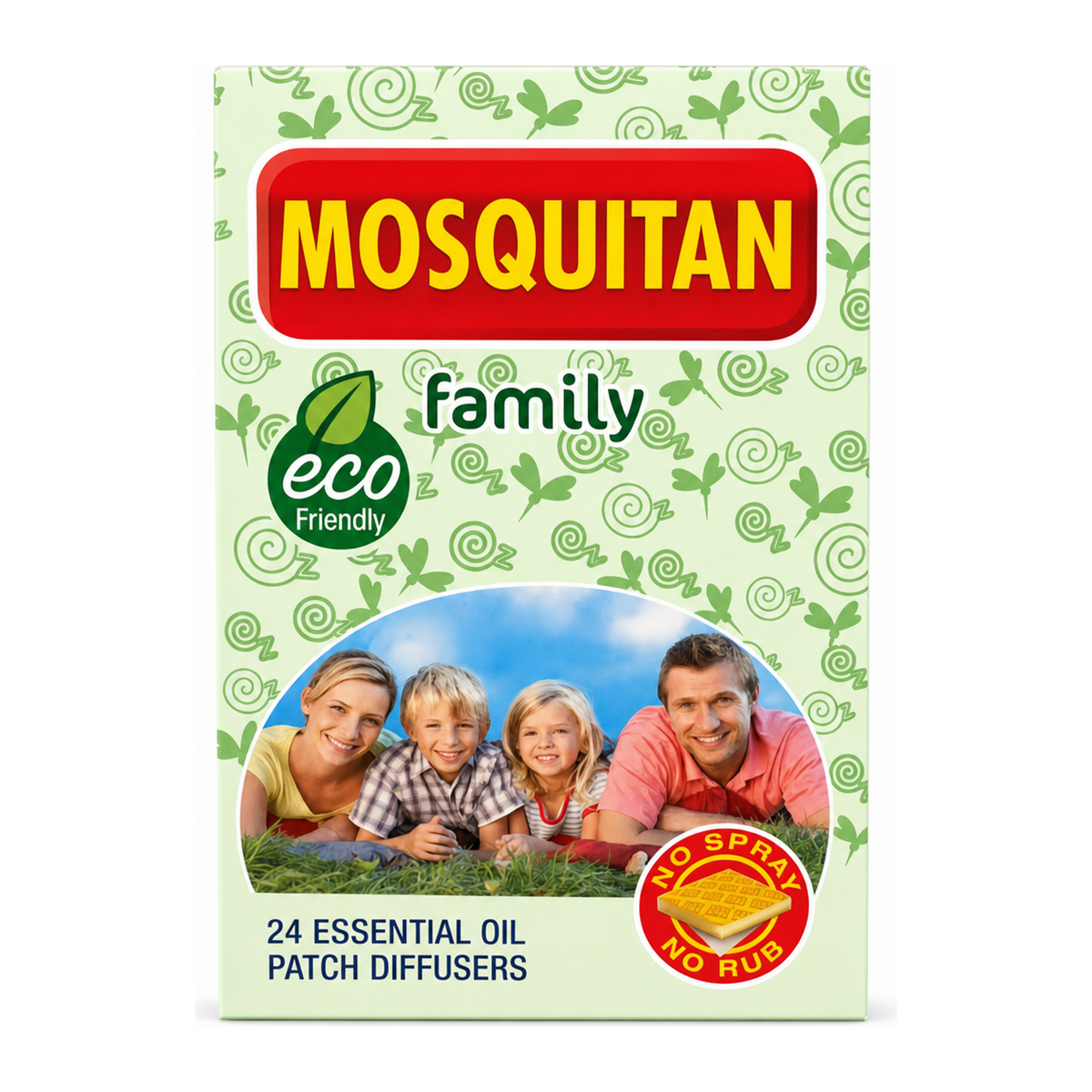 Mosquitan Squeeze & Stick Patches Family by Mosquitan Lifestyle — front view showing product label and branding, studio product photo on white background