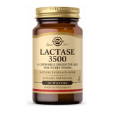Solgar Lactase 3500 Wafers by Solgar Natural Remedies — front view showing product label and branding, studio product photo on white background