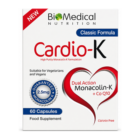 Bio Medical Classic Cardio-Kules (2.5mg Monacolin K) by Bio Medical Nutrition Vitamin & Mineral Supplements — front view showing product label and branding, studio product photo on white background