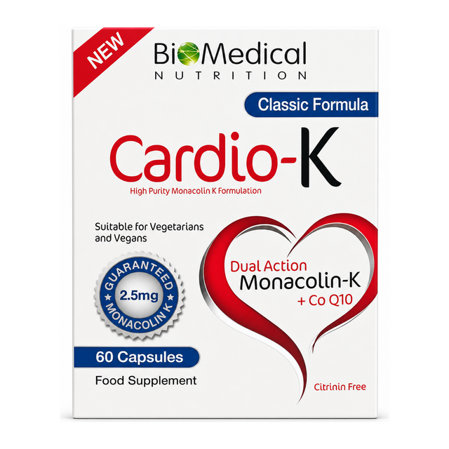 Bio Medical Classic Cardio-Kules (2.5mg Monacolin K) by Bio Medical Nutrition Vitamin & Mineral Supplements — front view showing product label and branding, studio product photo on white background