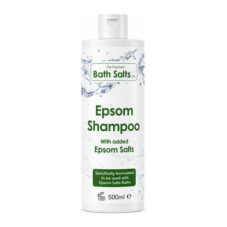 Epsom Salts Epsom Shampoo by Pre Packed Bath Salts Ltd. Natural Beauty — front view showing product label and branding, studio product photo on white background
