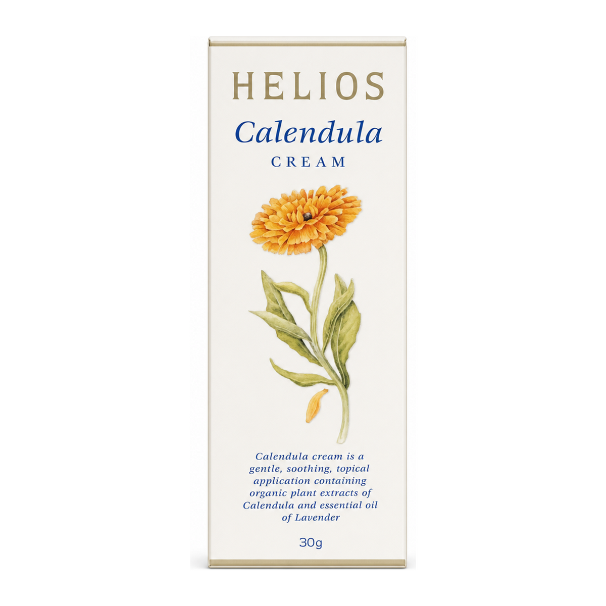 Helios Calendula Cream by Helios Natural Remedies — front view showing product label and branding, studio product photo on white background