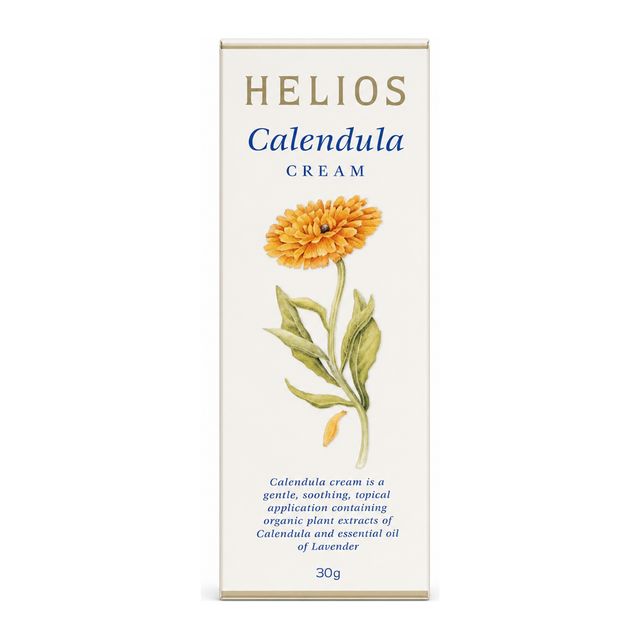 Helios Calendula Cream by Helios Natural Remedies — front view showing product label and branding, studio product photo on white background