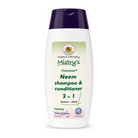 Mistrys Neem 2 In 1 Shampoo and Conditioner by Mistry's Natural Beauty — front view showing product label and branding, studio product photo on white background