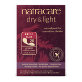 Natracare Dry & Light Incontinence Pads Slim x 20 by Natracare Natural Beauty — front view showing product label and branding, studio product photo on white background