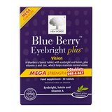 New Nordic Blueberry Mega OAD for vision & vitality 30 Tablets by New Nordic Natural Remedies — front view showing product label and branding, studio product photo on white background