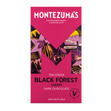 Montezuma's Black Forest Dark Chocolate with Cherry by Montezuma's Food & Drinks — front view showing product label and branding, studio product photo on white background