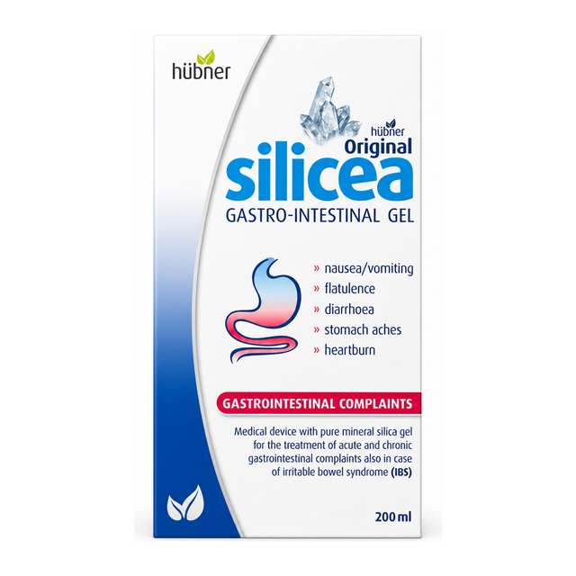 Hubner Silicea Gastrointestinal Gel by Hübner Natural Remedies — front view showing product label and branding, studio product photo on white background