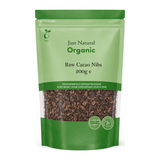 Just Natural Organic Organic Cacao Nibs Raw by Just Natural — front view showing product label and branding, studio product photo on white background