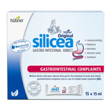 Hubner Silicea Gastro Intestinal Gel 15x sachets by Hübner Natural Remedies — front view showing product label and branding, studio product photo on white background