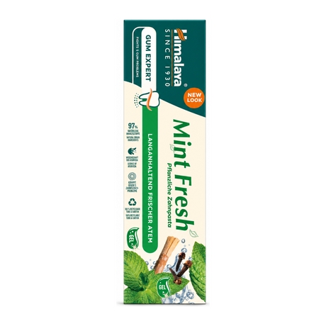 Himalaya Herbal Healthcare Mint Fresh Herbal Toothpaste by Himalaya Personal Care — front view showing product label and branding, studio product photo on white background