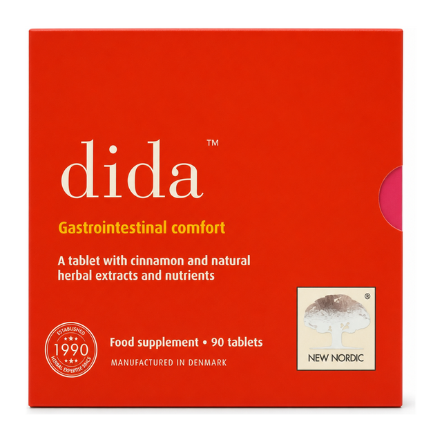 New Nordic Dida 90 tablets by New Nordic Natural Remedies — front view showing product label and branding, studio product photo on white background