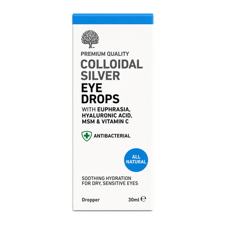 Nature's Greatest Secret All Natural Colloidal Silver Eye Drops by Nature's Greatest Secret Natural Beauty — front view showing product label and branding, studio product photo on white background