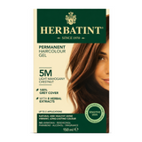 Herbatint Light Mahogany Chestnut Ammonia Free hair Colour 5M by Herbatint Natural Beauty — front view showing product label and branding, studio product photo on white background