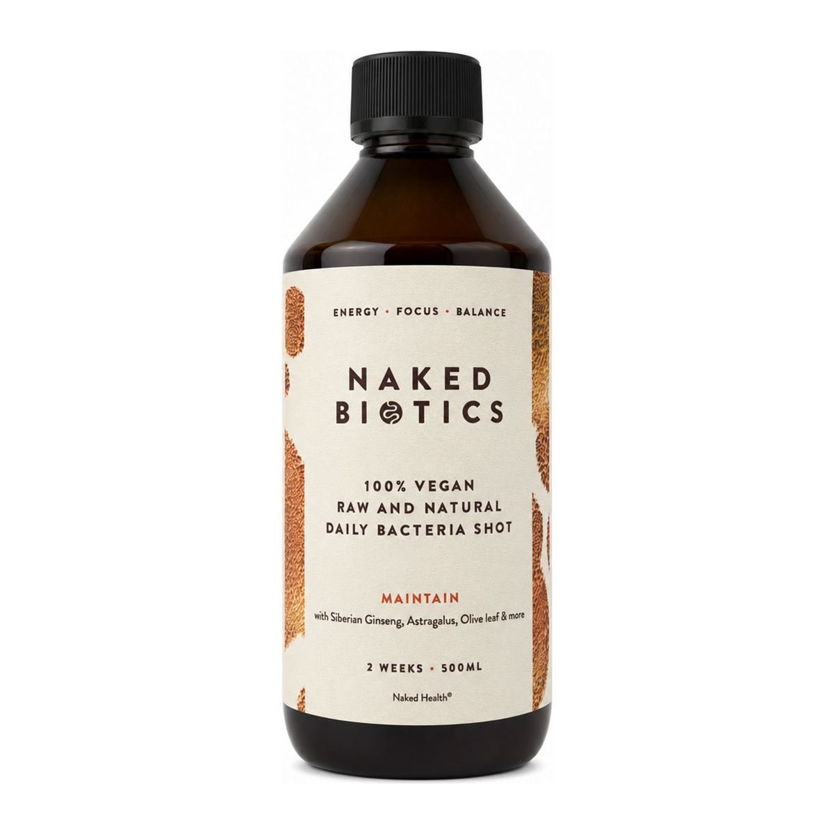 Naked Biotics Maintain by Naked Biotics Natural Remedies — front view showing product label and branding, studio product photo on white background