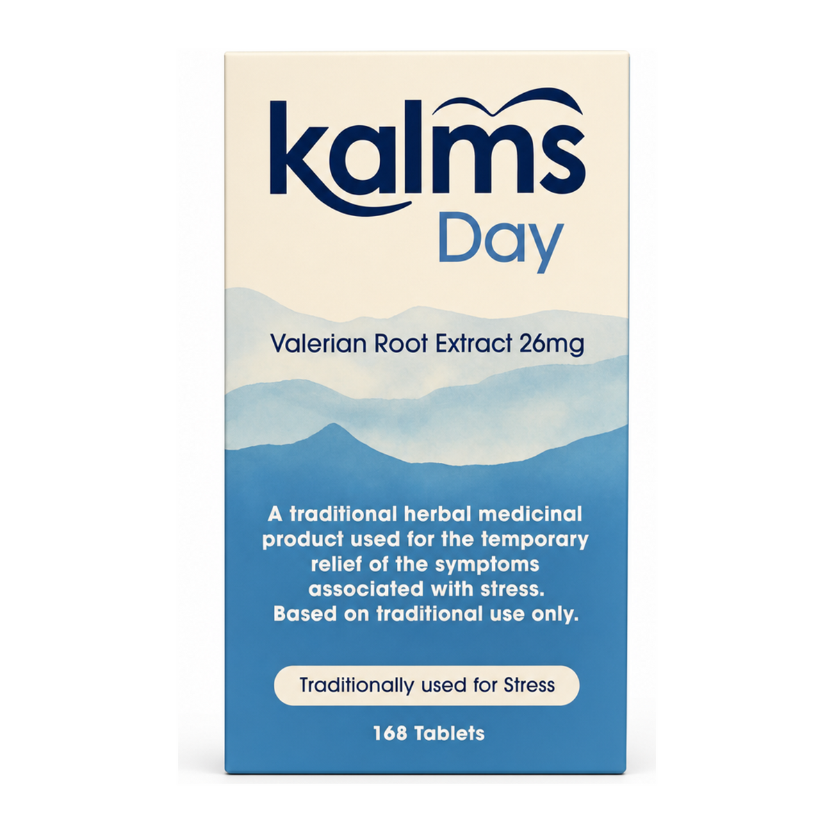 Kalms Day 168s by Kalms Natural Remedies — front view showing product label and branding, studio product photo on white background