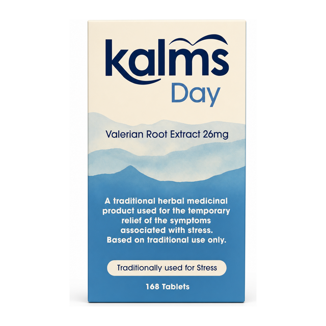 Kalms Day 168s by Kalms Natural Remedies — front view showing product label and branding, studio product photo on white background