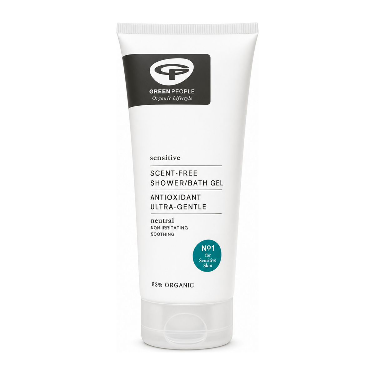 Green People Scent Free Shower Gel by Green People Natural Beauty — front view showing product label and branding, studio product photo on white background
