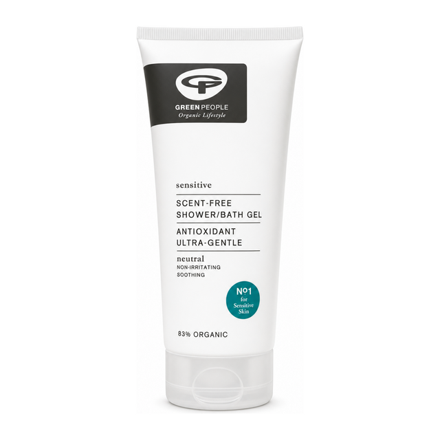 Green People Scent Free Shower Gel by Green People Natural Beauty — front view showing product label and branding, studio product photo on white background