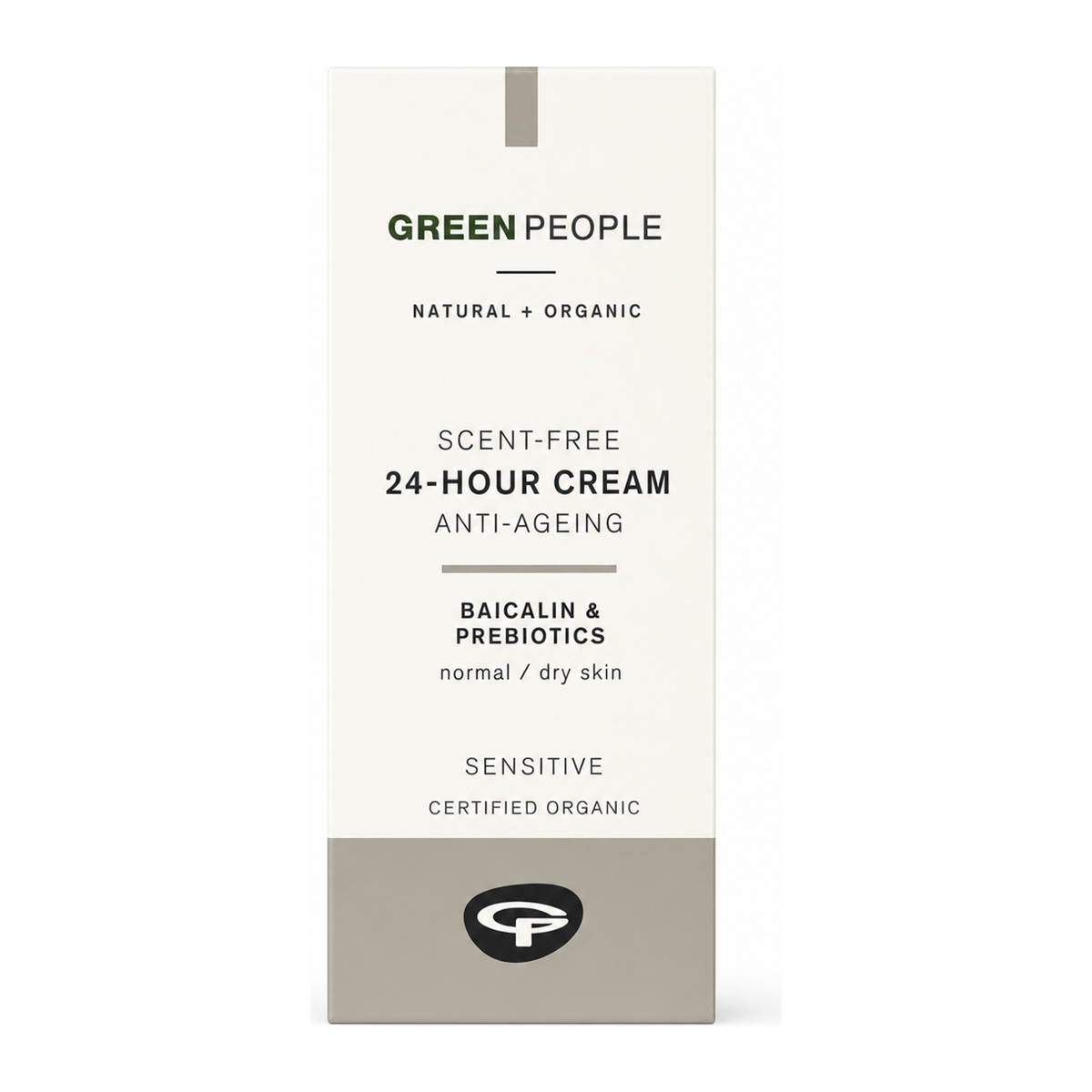 Green People Scent Free 24 Hour Cream by Green People Personal Care — front view showing product label and branding, studio product photo on white background