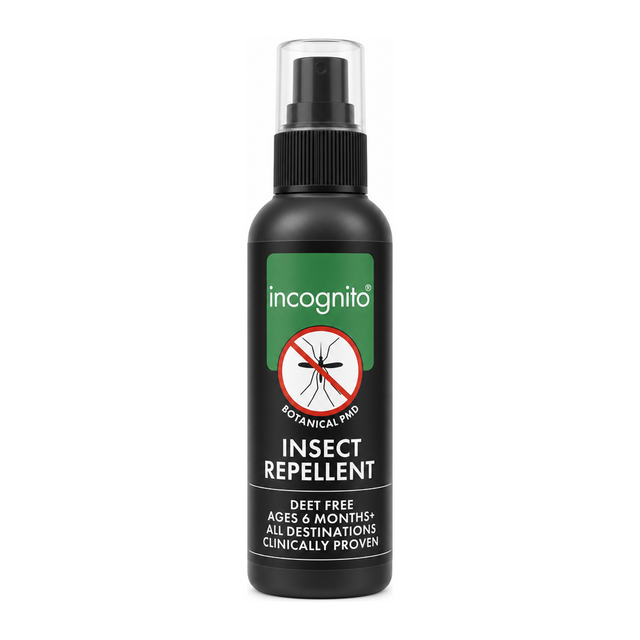 incognito Anti-Mosquito Camouflage Spray by Incognito — front view showing product label and branding, studio product photo on white background