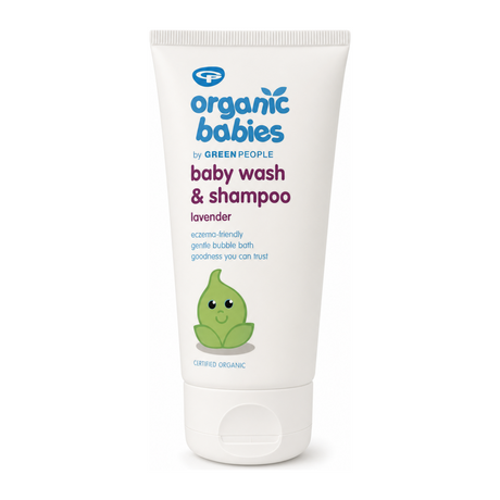 Green People Organic Babies Baby Wash & Shampoo Lavender by Green People Natural Beauty — front view showing product label and branding, studio product photo on white background