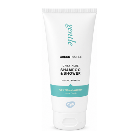 Green People Organic Daily Aloe Shampoo by Green People Natural Beauty — front view showing product label and branding, studio product photo on white background