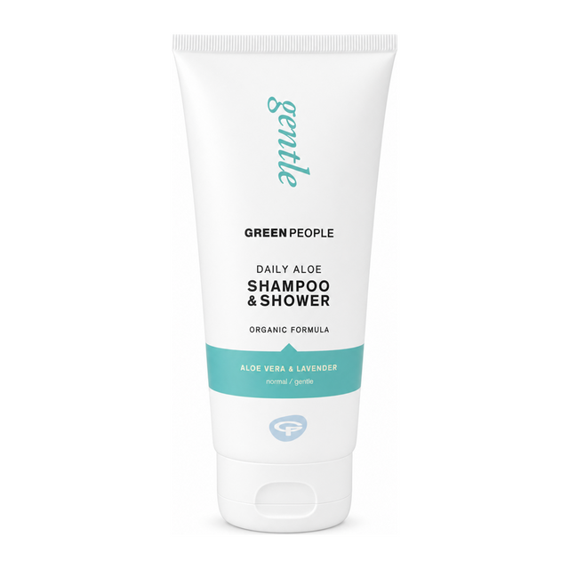 Green People Organic Daily Aloe Shampoo by Green People Natural Beauty — front view showing product label and branding, studio product photo on white background