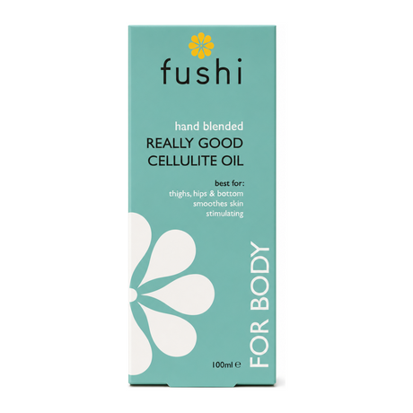 Fushi Really Good Cellulite Oil by Fushi Natural Beauty — front view showing product label and branding, studio product photo on white background