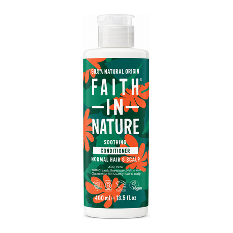 Faith in Nature Aloe Vera Conditioner by Faith In Nature Natural Beauty — front view showing product label and branding, studio product photo on white background