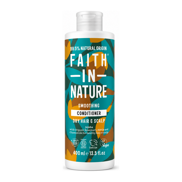 Faith in Nature Jojoba Conditioner by Faith In Nature Natural Beauty — front view showing product label and branding, studio product photo on white background