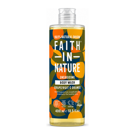 Faith in Nature Grapefruit & Orange Body Wash by Faith In Nature Natural Beauty — front view showing product label and branding, studio product photo on white background