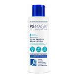 Dead Sea Spa Magik Silky Smooth Body Lotion by Sea Magik Natural Beauty — front view showing product label and branding, studio product photo on white background