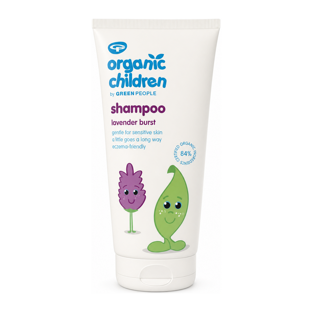 Green People Organic Children Shampoo - Lavender Burst by Green People Natural Beauty — front view showing product label and branding, studio product photo on white background