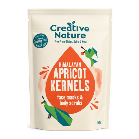 Creative Nature Bitter Himalayan Apricot Kernels by Creative Nature Natural Beauty — front view showing product label and branding, studio product photo on white background