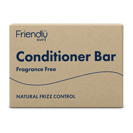 Friendly Soap Conditioner Bar - Fragrance-free by Friendly Soap Personal Care — front view showing product label and branding, studio product photo on white background