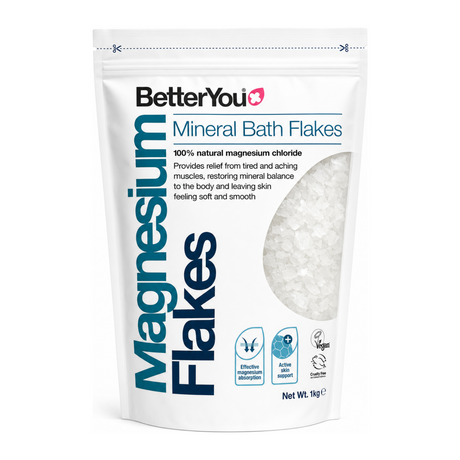 BetterYou Magnesium Flakes by BetterYou Natural Remedies — front view showing product label and branding, studio product photo on white background