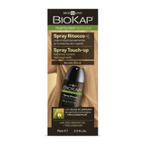 BioKap Blond Root Touch Up Spray by BioKap Natural Beauty — front view showing product label and branding, studio product photo on white background