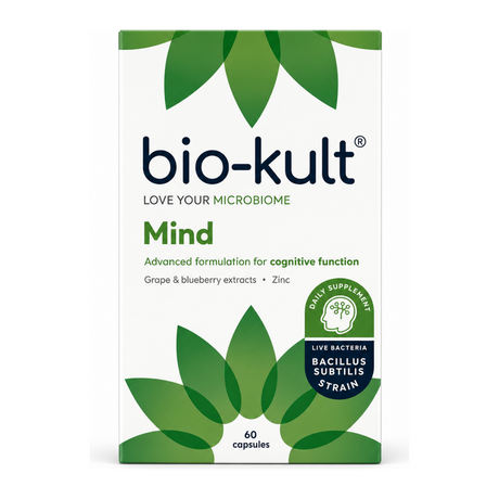 Bio-Kult Mind Capsules by Bio-Kult Vitamin & Mineral Supplements — front view showing product label and branding, studio product photo on white background