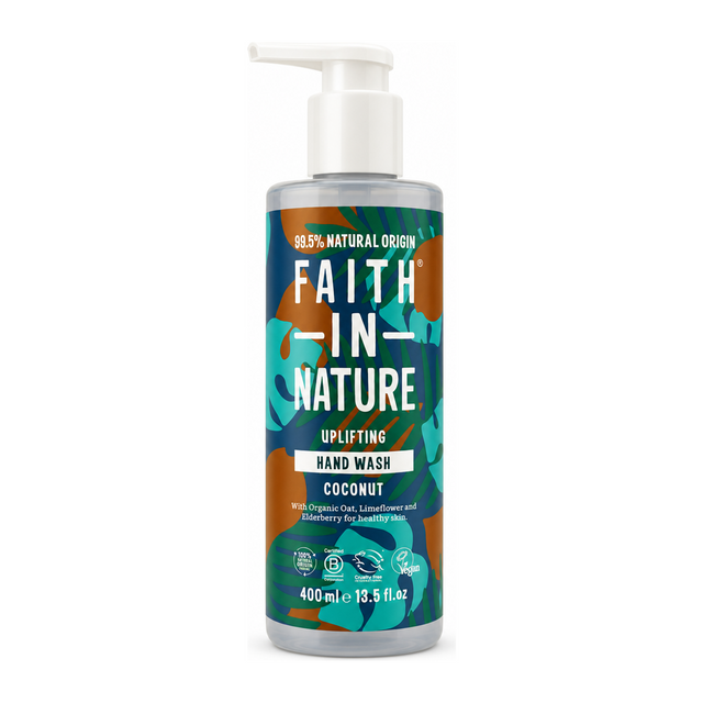 Faith in Nature Coconut Hand Wash by Faith In Nature Natural Beauty — front view showing product label and branding, studio product photo on white background