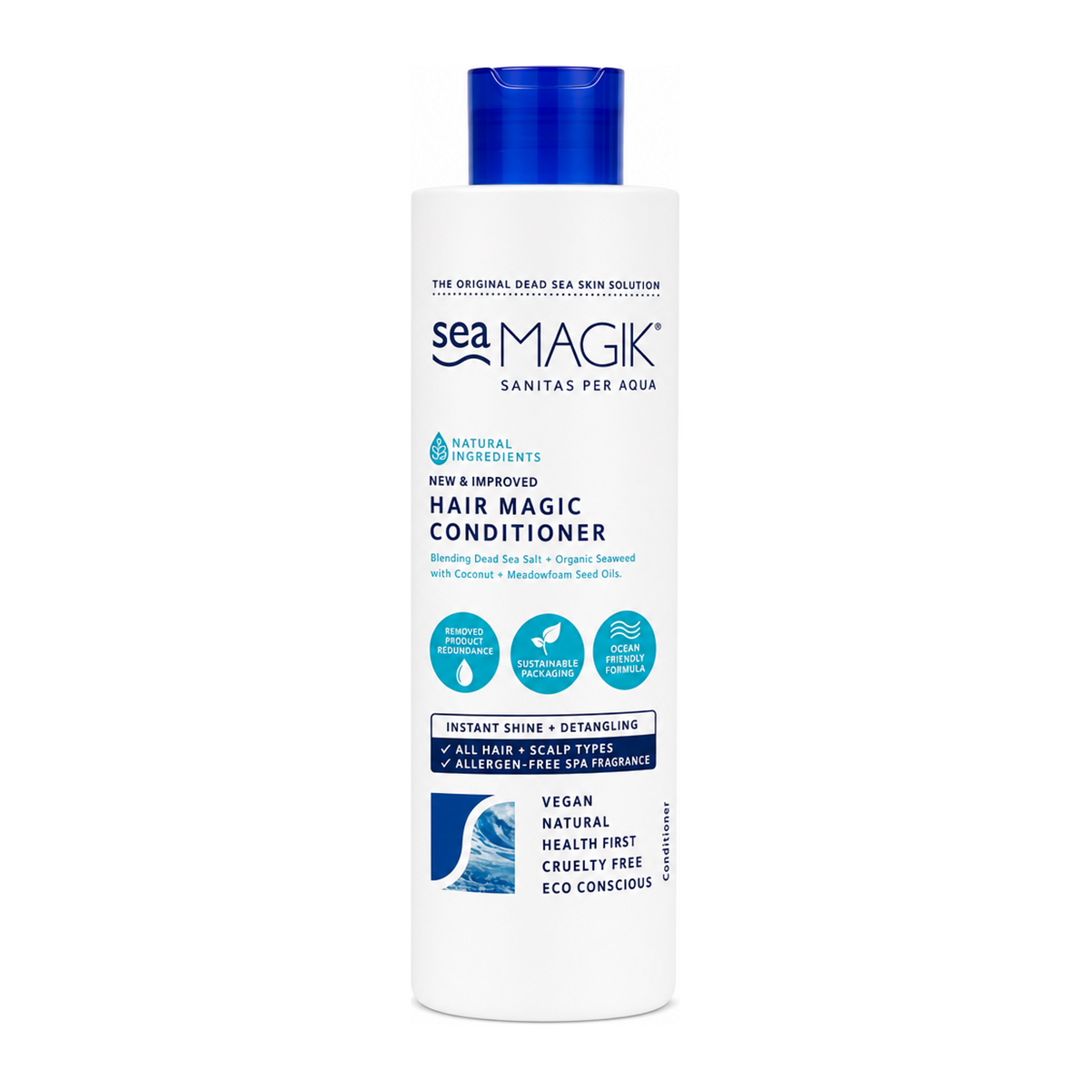 Dead Sea Spa Magik Hair Magic Conditioner by Sea Magik Natural Beauty — front view showing product label and branding, studio product photo on white background