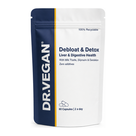 Dr Vegan DR.VEGAN Debloat & Detox by Dr. Vegan Natural Remedies — front view showing product label and branding, studio product photo on white background