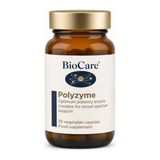 Biocare Polyzyme 30 caps by BioCare Natural Remedies — front view showing product label and branding, studio product photo on white background