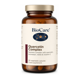 Biocare Quercetin Complex 90 Capsules by BioCare Natural Remedies — front view showing product label and branding, studio product photo on white background